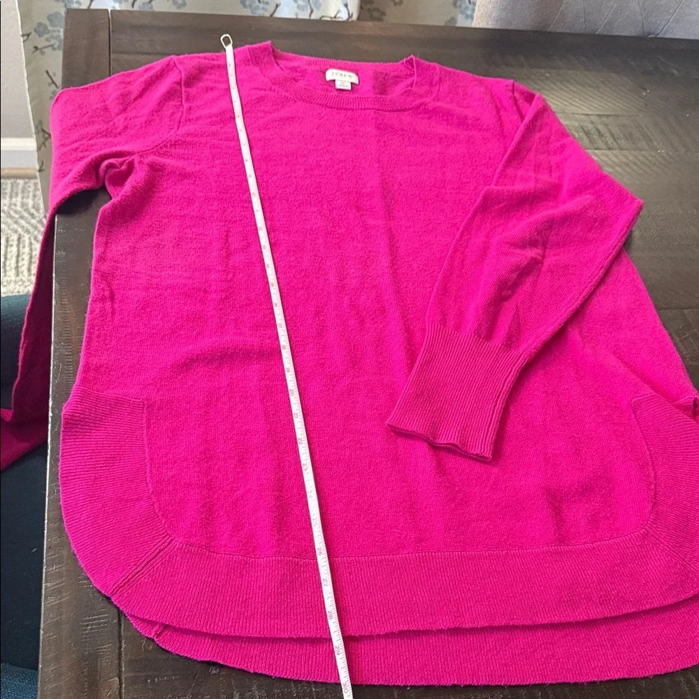 J. Crew Vibrant Pink Crew Neck Sweater